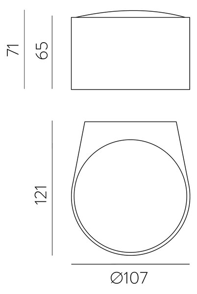 ACB Iluminacion Nástěnné LED svítidlo ANIA, ⌀ 107 mm, 1x6W, CRI80, IP65 Barva: Bílá