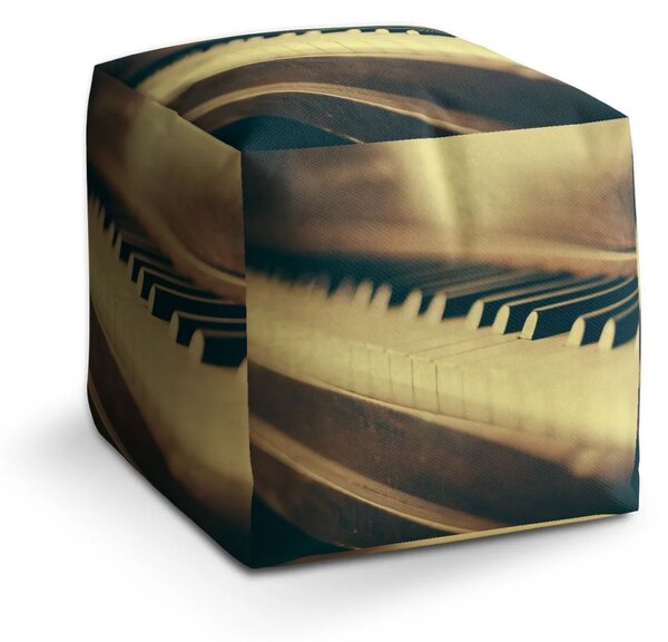 Sablio Taburet Cube Klávesy klavíru - 40x40x40 cm