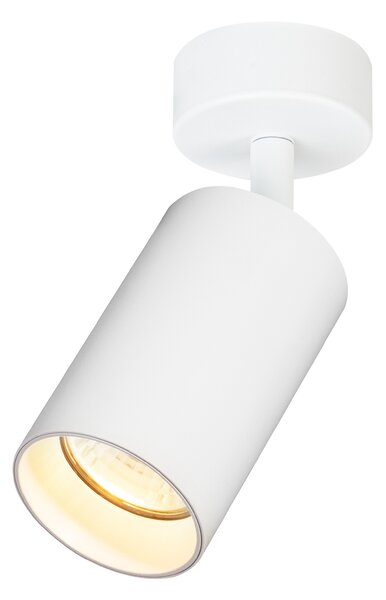 Bodové svítidlo Pipe, 1x bílé kovové stínítko, w