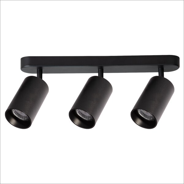 Bodové svítidlo Pipe, 3x černé kovové stínítko, b