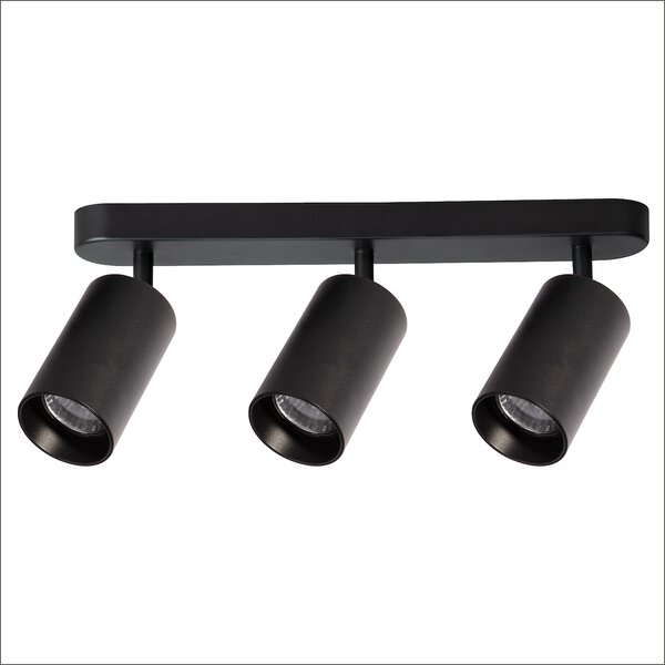 Bodové svítidlo Pipe, 3x černé kovové stínítko, b