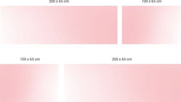 FUGU Gradient pink - tapeta za postel Varianta ochrany zdi: Delší strana postele 200x65 cm