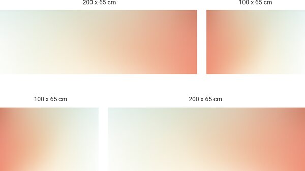 FUGU Gradient brown - tapeta za postel Varianta ochrany zdi: Delší strana postele 200x65 cm