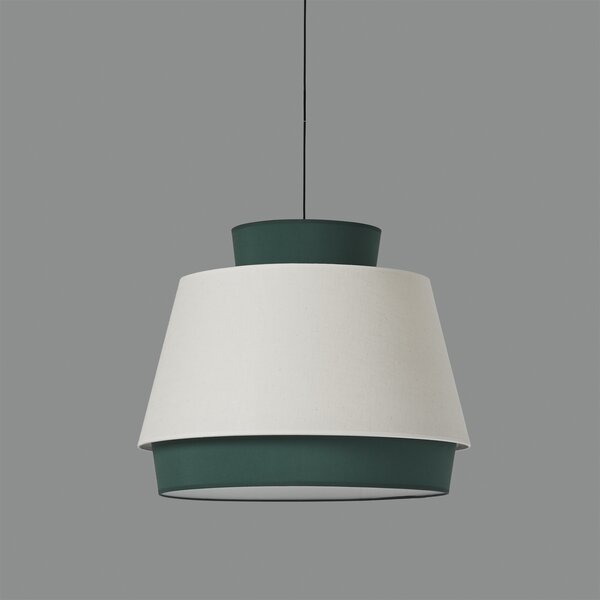ACB Iluminacion Závěsné svítidlo ASPEN, ⌀ 45 cm, 1xE27 15W Barva: Zelená, Barva montury: Bílá