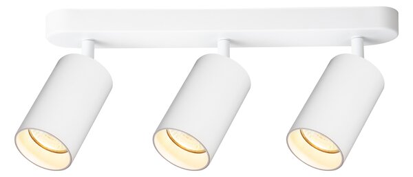 Bodové svítidlo Pipe, 3x bílé kovové stínítko, w