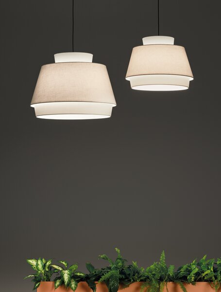 ACB Iluminacion Závěsné svítidlo ASPEN, ⌀ 45 cm, 1xE27 15W Barva: Zelená, Barva montury: Bílá
