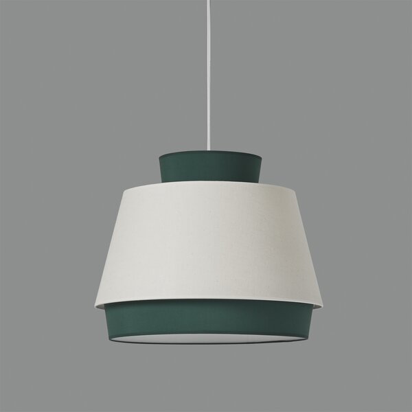 ACB Iluminacion Závěsné svítidlo ASPEN, ⌀ 45 cm, 1xE27 15W Barva: Zelená, Barva montury: Bílá