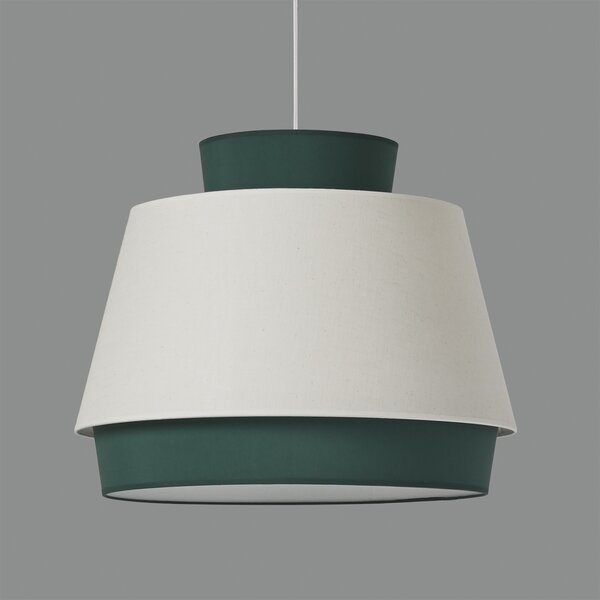 ACB Iluminacion Závěsné svítidlo ASPEN, ⌀ 60 cm, 1xE27 15W Barva: Zelená, Barva montury: Bílá