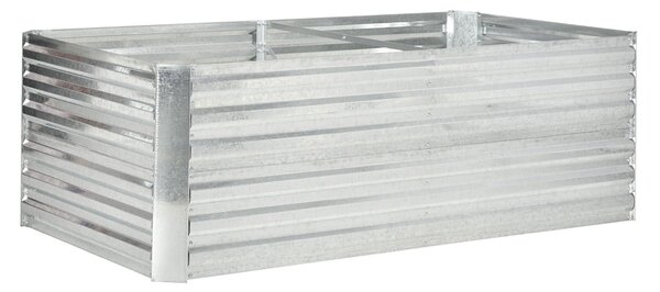 Vyvýšený zahradní záhon Outsunny z oceli, sadbovací záhon, květinová krabice, stohovatelný, rostlinný box 180x90x60cm pro zahradu, balkon, terasu, zel