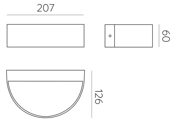 ACB Iluminacion Venkovní nástěnné LED svítidlo AYSEL, š. 207 mm, 2x 5W, CRI80, IP65