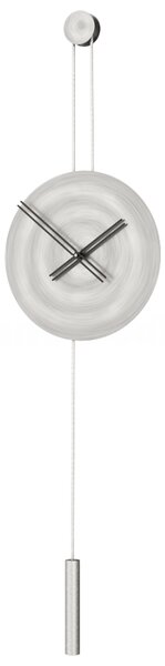 Mclocks Designové nástěnné hodiny SER45002 Serenity antique silver-black-silver 90cm