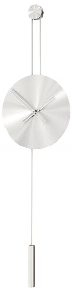 Mclocks Designové nástěnné hodiny SER45015 Serenity mat silver-silver-silver 90cm