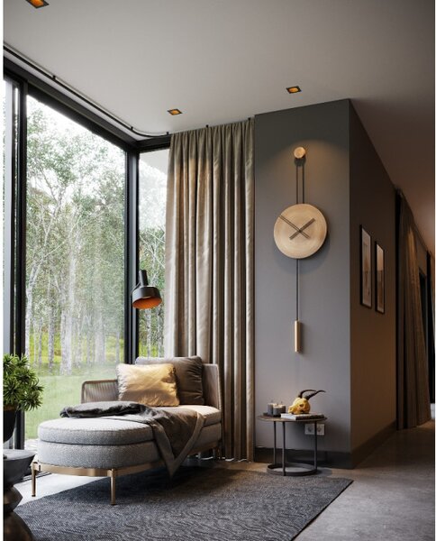 Mclocks Designové nástěnné hodiny SER45001 Serenity antique gold-black 90cm