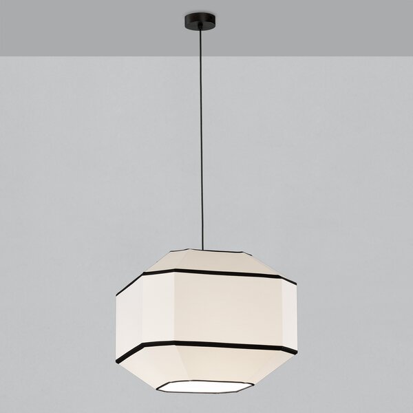 ACB Iluminacion Závěsné svítidlo BAUHAUS, ⌀ 45 cm, 1x E27 15W Barva: Bílá, Barva montury: Bílá