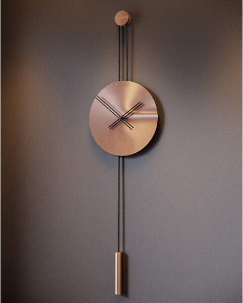 Mclocks Designové nástěnné hodiny SER45016 Serenity rose gold-black 90cm