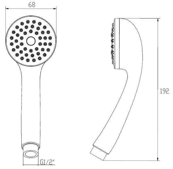 Invena Eol sprchová hlavice chrom AS-14-001