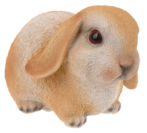 Zahradní figurka z polyresinu Bunny 2, 16 cm, hnědá