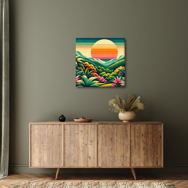 Obraz - Pestrobarevný západ slunce (30x30 cm)