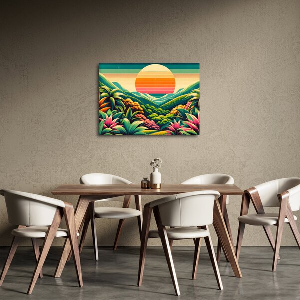 Obraz - Pestrobarevný západ slunce (70x50 cm)