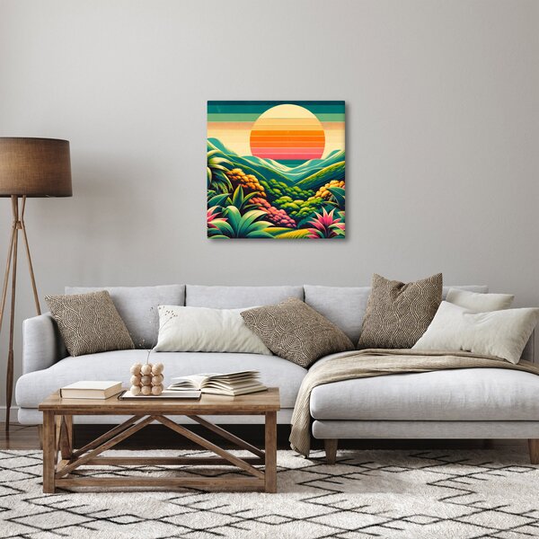 Obraz - Pestrobarevný západ slunce (30x30 cm)