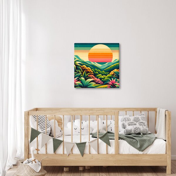 Obraz - Pestrobarevný západ slunce (30x30 cm)