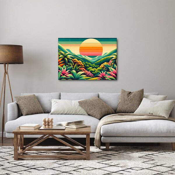 Obraz - Pestrobarevný západ slunce (70x50 cm)