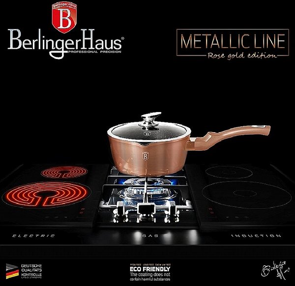 Rendlík s poklicí s mramorovým povrchem 16 cm Rosegold Metallic Line