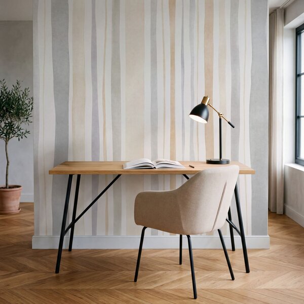 Fototapeta Elegantní pruhy v neutrálních barvách pro moderní interiéry, Abstraktní fototapety, Populární fototapety - Tapeko.co.cz