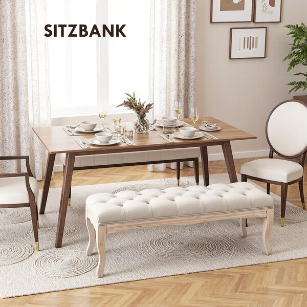 HOMCOM Čalouněná lavice s úložným prostorem a botníkem Vintage 110 x 40 x 48 cm | Aosom