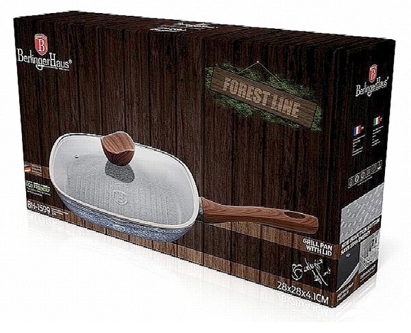 Pánev grilovací s poklicí a mramorovým povrchem 28 cm Forest Line