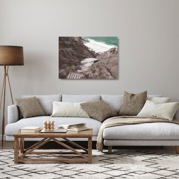 Skleněný obraz - Cesta k smaragdovému moři (70x50 cm)