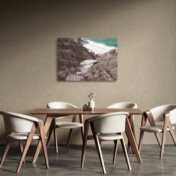 Skleněný obraz - Cesta k smaragdovému moři (70x50 cm)