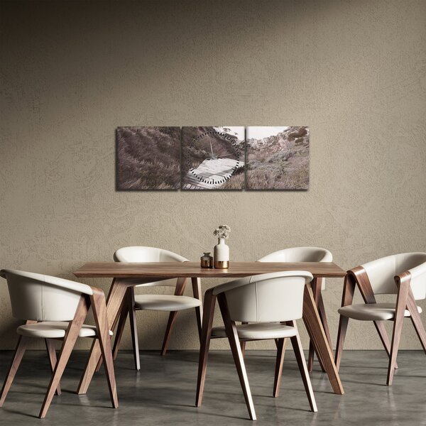 Obraz - Cesta k smaragdovému moři (s hodinami) (90x30 cm)
