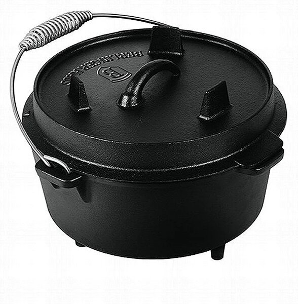 Hrnec litinový s poklicí 25 cm černý