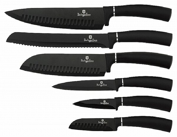 Sada nožů s antibakteriálním povrchem 6 ks Royal Black Collection