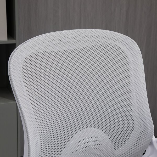 Ergonomická kancelářská židle Vinsetto s sklápěcími opěrkami a nastavitelným kroužkem pod nohy, výškově nastavitelná otočná židle s funkcí naklápění