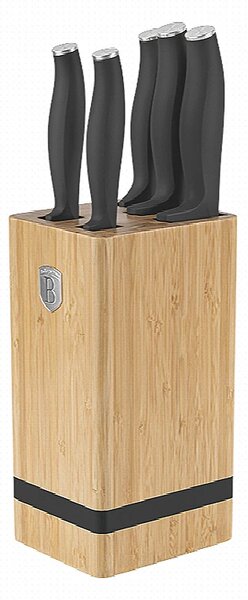 Sada nožů se stojanem BAMBOO 6 ks Antracit Collection
