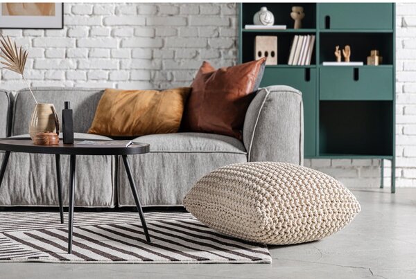 Cihlově červený polštářový puf Bonami Essentials Knit