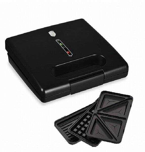 Sendvičovač 3 v 1 s nepřilnavým povrchem 780 W Matte Black Collection