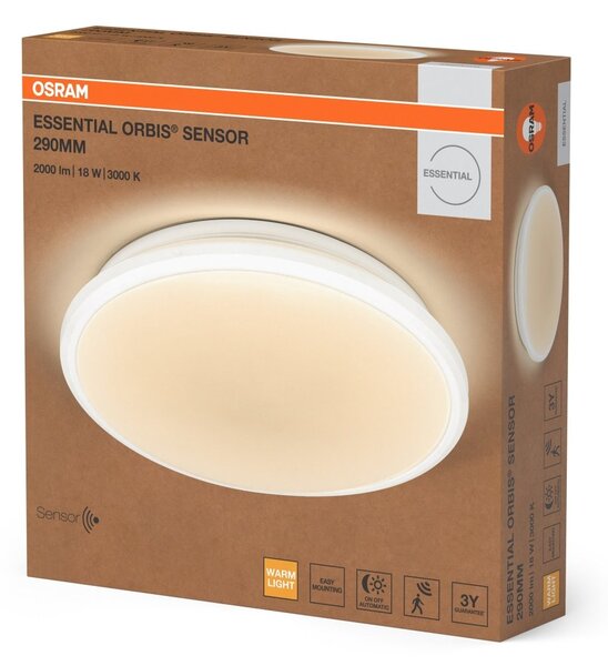 Bílé stropní svítidlo 18 W Teplá bílá 290mm
