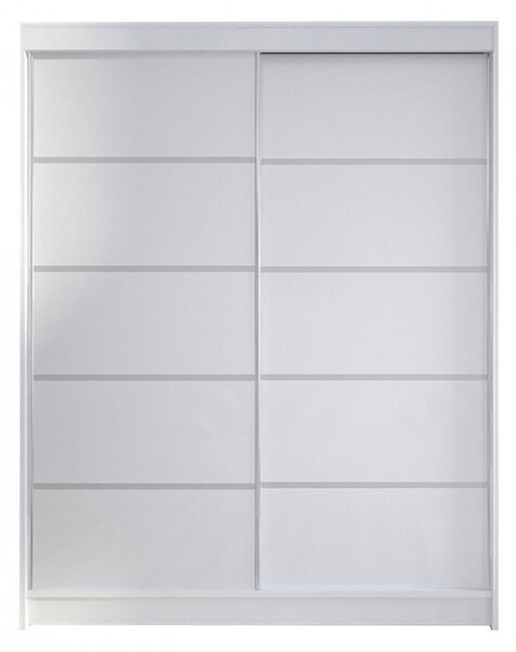 Kombinovaná šatní skříň 150 cm s posuvnými dveřmi a LED osvětlením PIRITU 4 - dub sonoma