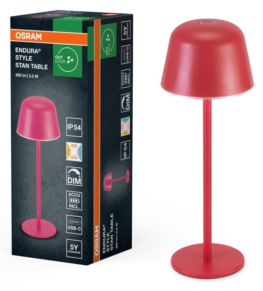 Dekorativní stolní svítidlo Endura Style, CCT, USB, magenta
