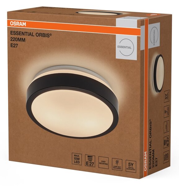 Stropní svítidlo Essential Orbis E27 220mm, Černé