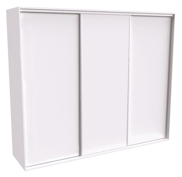 Šatní skříň FLEXI 3 s posuvnými dveřmi Varianta barvy: Bílá, Šířka: 260 cm, Výška: 220 cm