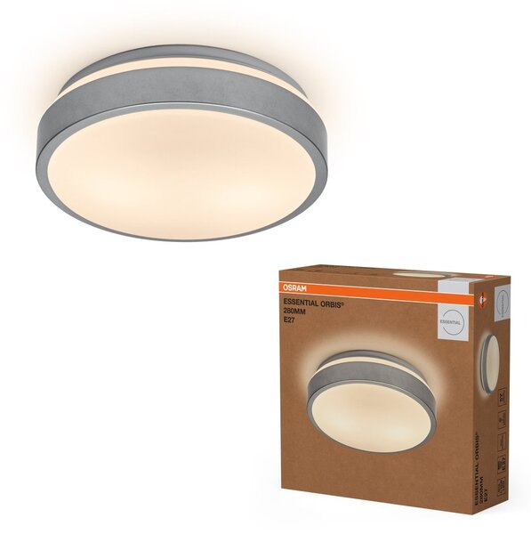 Stropní svítidlo Essential Orbis E27 280mm, Stříbrné
