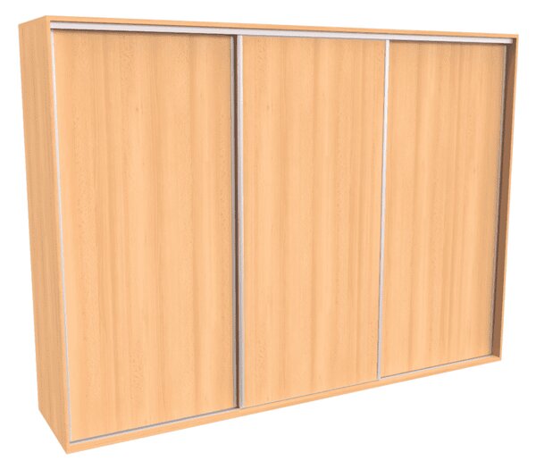 Šatní skříň FLEXI 3 s posuvnými dveřmi Varianta barvy: Buk, Šířka: 280 cm, Výška: 220 cm