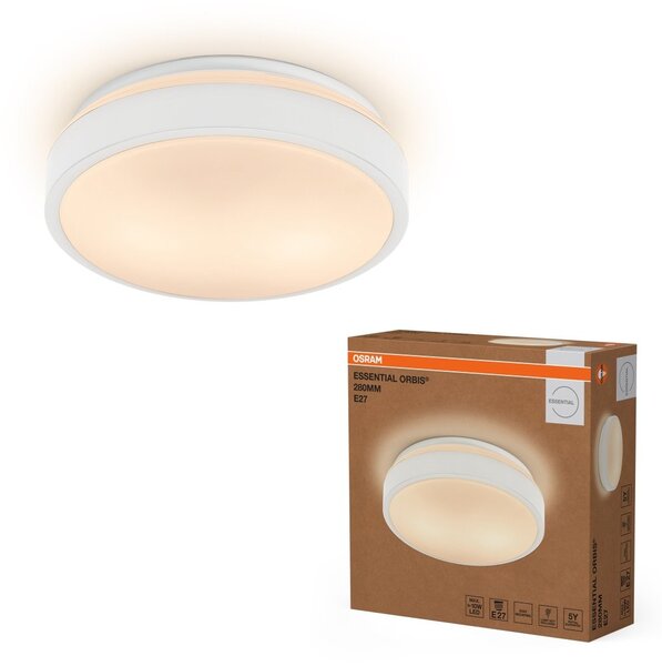 Stropní svítidlo Essential Orbis E27 280mm, Bílé