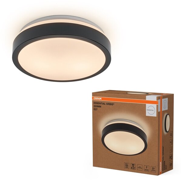 Stropní svítidlo Essential Orbis E27 220mm, Černé