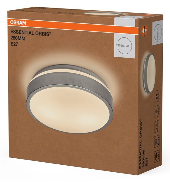 Stropní svítidlo Essential Orbis E27 280mm, Stříbrné