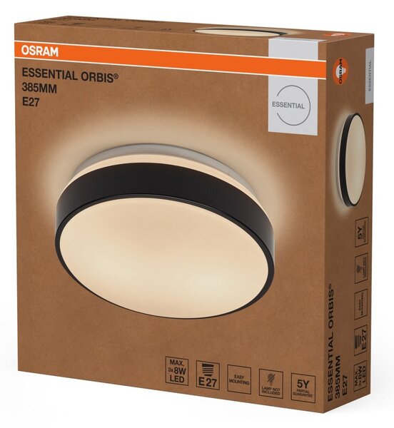 Stropní svítidlo Essential Orbis E27 385mm, Černé